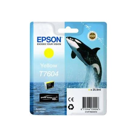 TUSZ ORYGINALNY EPSON T7604 C13T76044010 YELLOW  25,9 ML