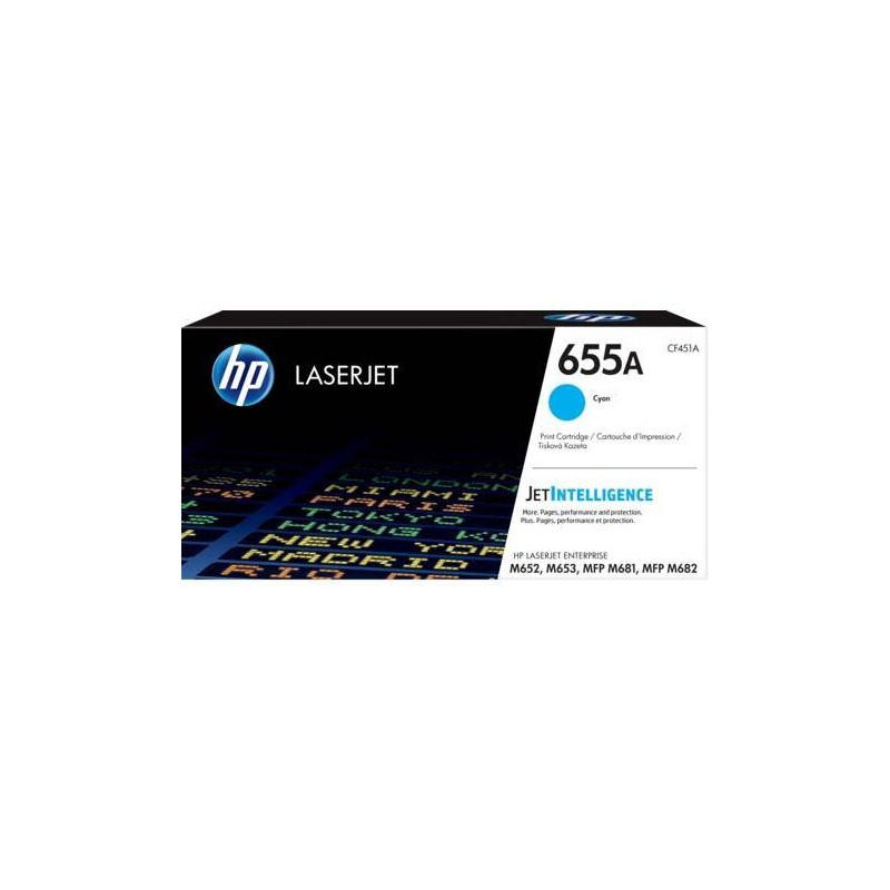 TONER ORYGINALNY HP655A CF451A CYAN 10500 STRON