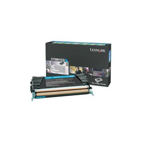 TONER ORYGINALNY LEXMARK C736H1CG CYAN 10000 STRON