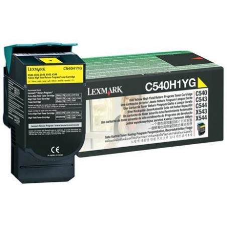 TONER ORYGINALNY LEXMARK C540H1YG YELLOW 2000 STRON