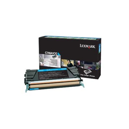 TONER ORYGINALNY LEXMARK C746A1CG CYAN 7000 STRON