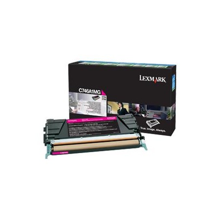 TONER ORYGINALNY LEXMARK C746A1MG MAGENTA 7000 STRON