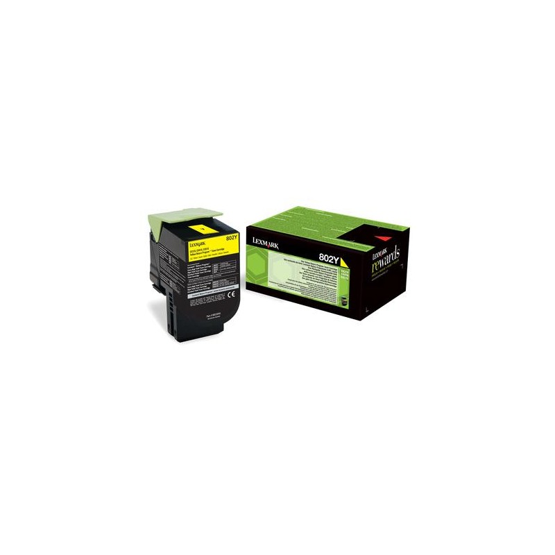 TONER ORYGINALNY LEXMARK 80C20Y0 YELLOW 1000 STRON