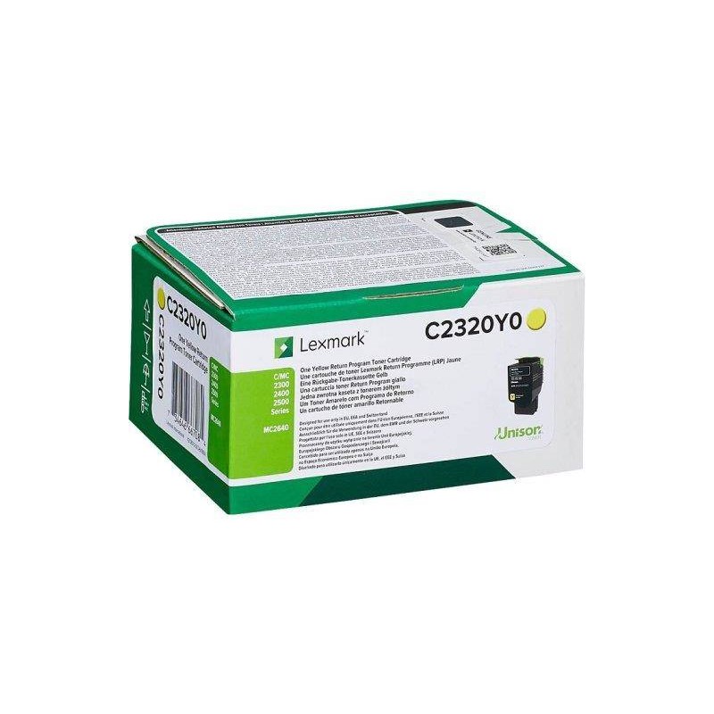 TONER ORYGINALNY LEXMARK C2320Y0 YELLOW 1000 STRON