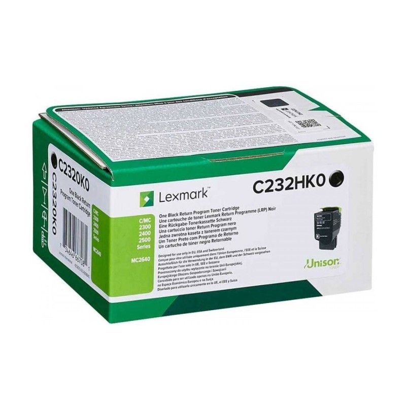 TONER ORYGINALNY LEXMARK C232HK0 CZARNY 3000 STRON