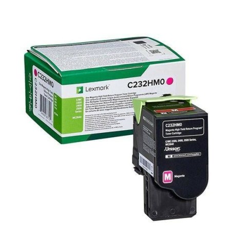 TONER ORYGINALNY LEXMARK C232HM0 MAGENTA 2300 STRON