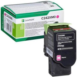 TONER ORYGINALNY LEXMARK C242XM0 MAGENTA 3500 STRON