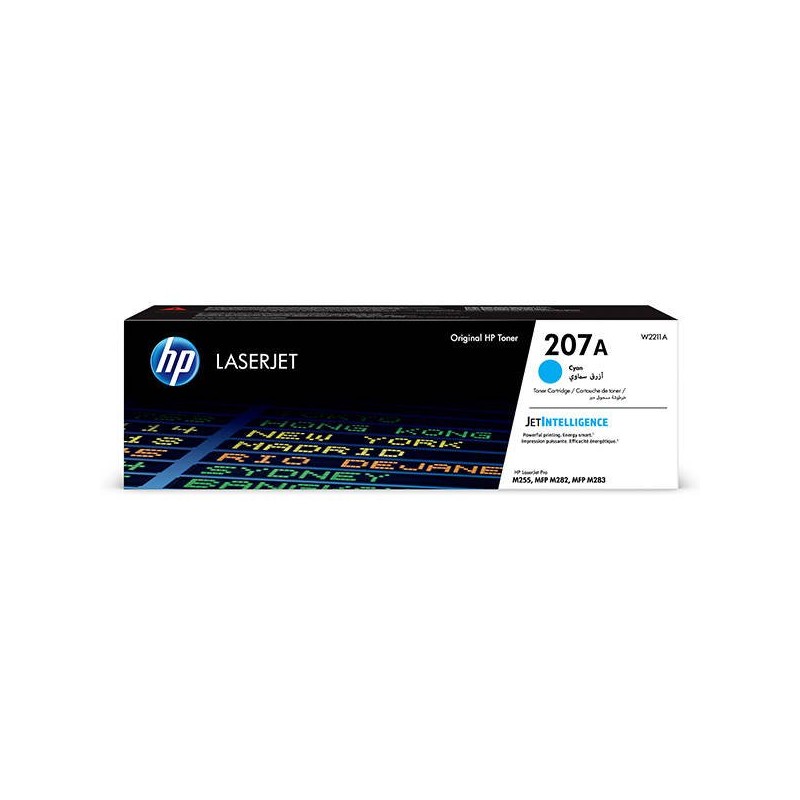 TONER ORYGINALNY HP207A W2211A CYAN 1250 STON