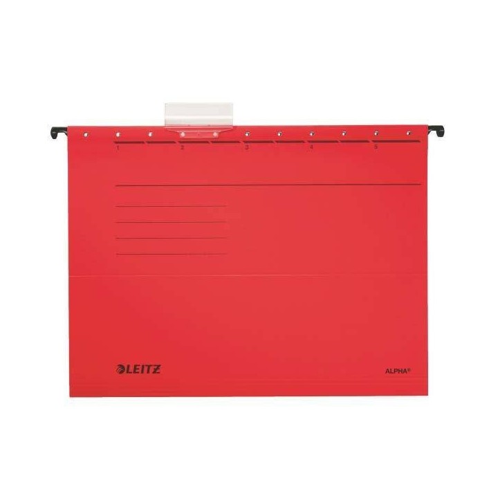 TECZKA Z PERFORACJĄ ZAWIESZKOWA A4 LEITZ ALPHA 19850125 CZERWONA KARTON 230G