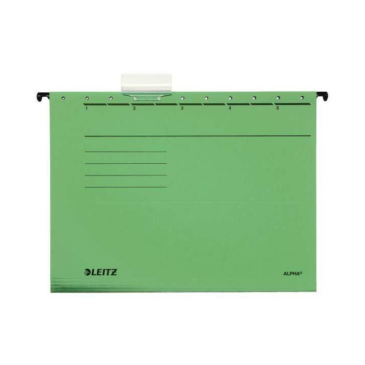 TECZKA Z PERFORACJĄ ZAWIESZKOWA A4 LEITZ ALPHA 19850155 ZIELONA KARTON 230G