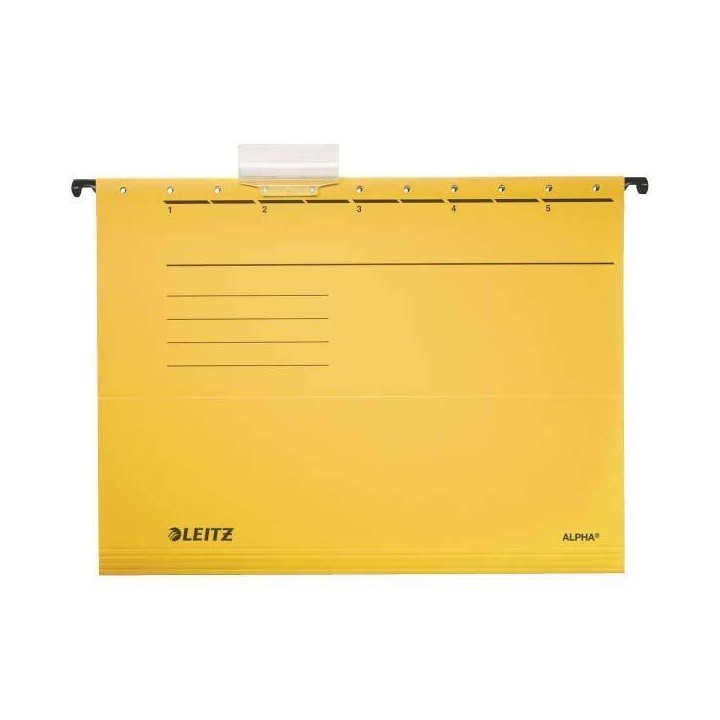 TECZKA Z PERFORACJĄ ZAWIESZKOWA A4 LEITZ ALPHA 19850115 ŻÓŁTA KARTON 230G