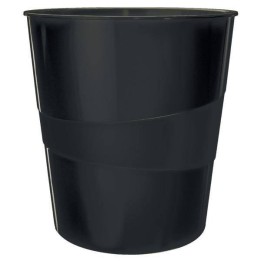 KOSZ NA ŚMIECI 15L LEITZ WOW 52781095 CZARNY METALICZNY
