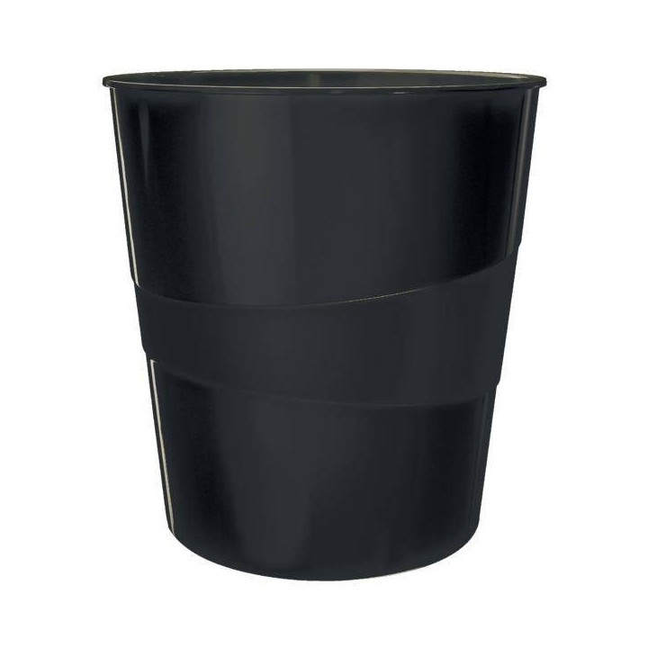 KOSZ NA ŚMIECI 15L LEITZ WOW 52781095 CZARNY METALICZNY