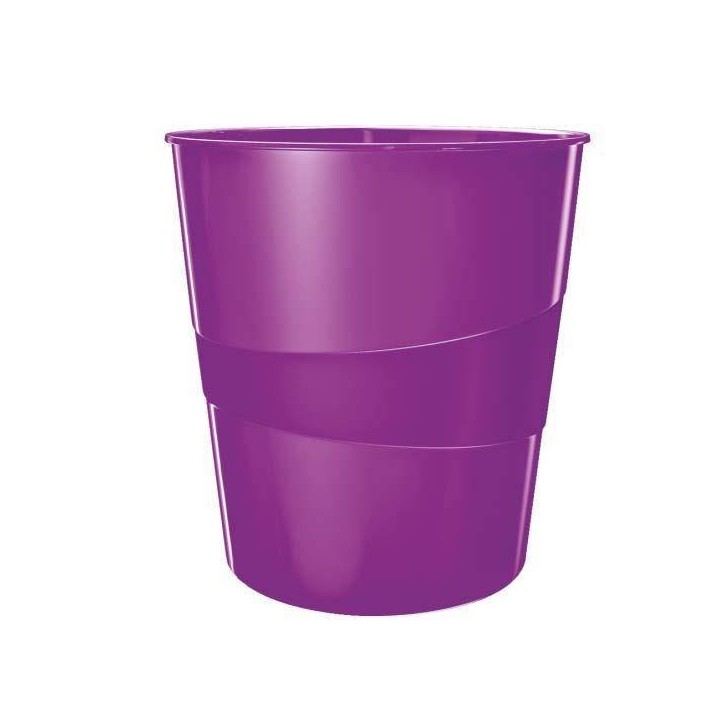 KOSZ NA ŚMIECI 15L LEITZ WOW 52781062 FIOLETOWY METALICZNY
