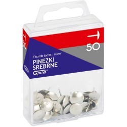 PINEZKI SREBRNE W POJEMNIKU PLASTIKOWYM GRAND 110-1636 50SZT