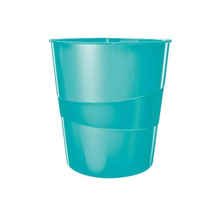 KOSZ NA ŚMIECI 15L LEITZ WOW 52781051 TURKUSOWY METALICZNY