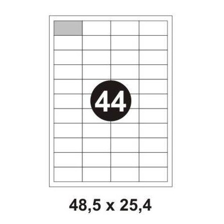 ETYKIETY SAMOPRZYLEPNE 48.5X25.4MM EPRIMO E84855 BIAŁE 100ARK*44SZT