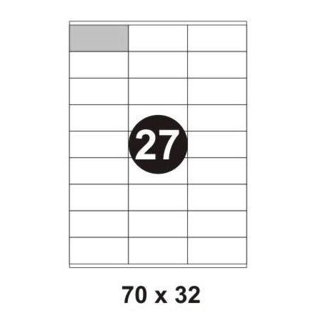 ETYKIETY SAMOPRZYLEPNE 70X32MM EPRIMO E84626 BIAŁE 100ARK*27SZT