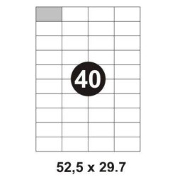 ETYKIETY SAMOPRZYLEPNE 52.5X29.7MM EPRIMO E84633 BIAŁE 100ARK*40SZT