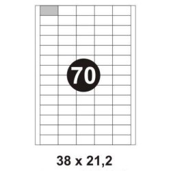 ETYKIETY SAMOPRZYLEPNE 38X21.2MM EPRIMO E84640 BIAŁE 100ARK*70SZT