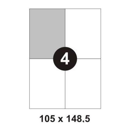 ETYKIETY SAMOPRZYLEPNE 105X148.5MM EPRIMO E84541 BIAŁE 100ARK*4SZT
