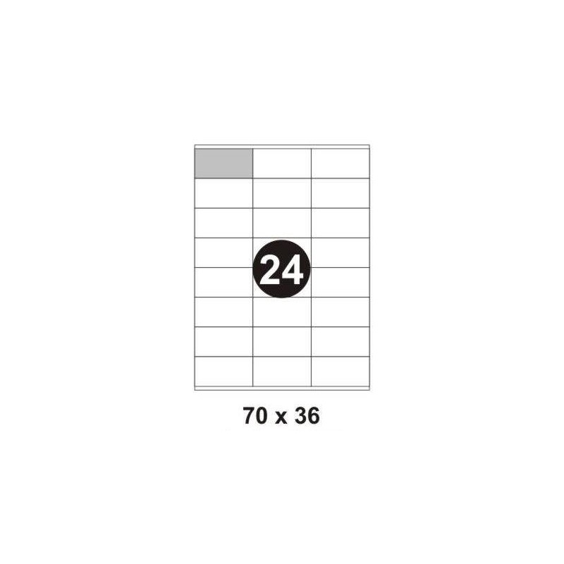 ETYKIETY SAMOPRZYLEPNE 70X36MM EPRIMO E84565 BIAŁE 100ARK*24SZT