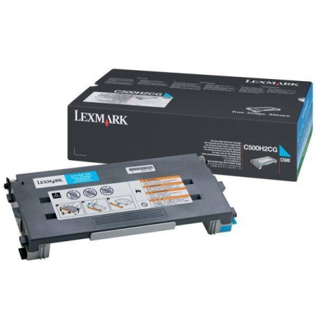 TONER ORYGINALNY LEXMARK C500H2CG CYAN 3000 STRON