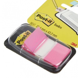 ZAKŁADKI INDEKSUJĄCE FOLIOWE 25,4X43,2MM 3M POST-IT®  680-21 RÓŻOWE NEONOWE 50SZT