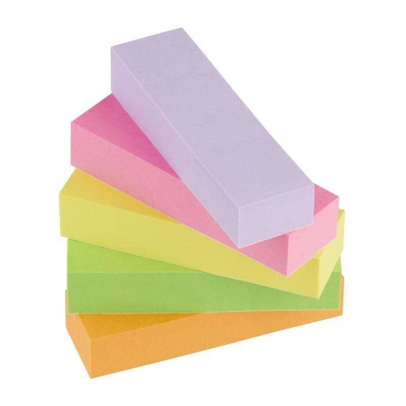 ZAKŁADKI INDEKSUJĄCE PAPIEROWE 15X50MM 3M POST-IT®  670/5 MIX KOLORÓW NEONOWY 5X100SZT