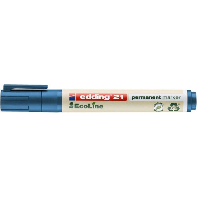 MARKER PERMANENTNY EDDING ECOLINE 21 NIEBIESKI 1.5-3MM