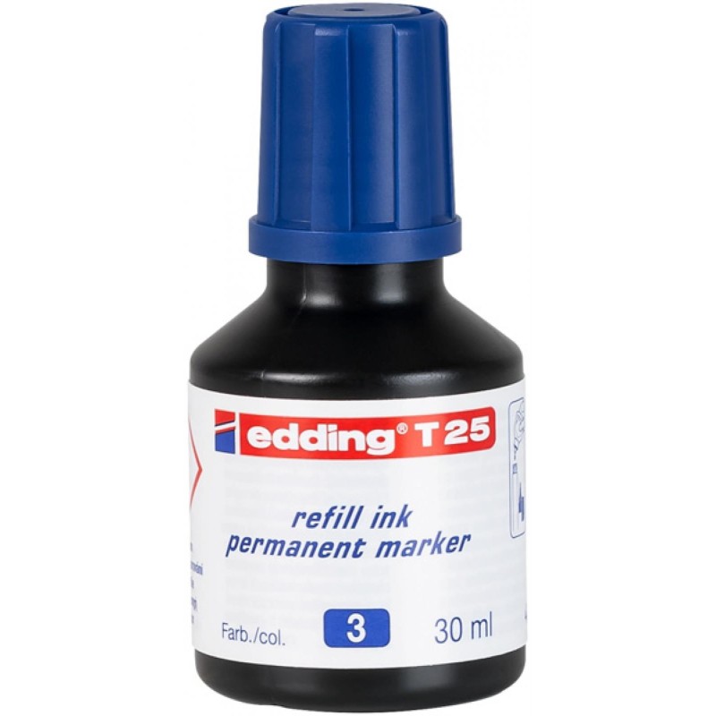 TUSZ DO MARKERÓW PERMANENTNY EDDING T 25 NIEBIESKI 30ML