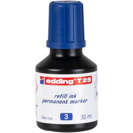 TUSZ DO MARKERÓW PERMANENTNY EDDING T 25 NIEBIESKI 30ML