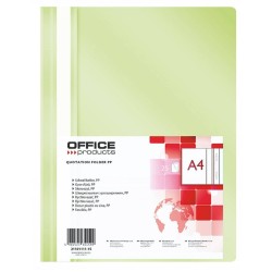 SKOROSZYT A4 OFFICE PRODUCTS MIĘKKI JASNOZIELONY PP 100/170MIKR