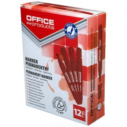 MARKER PERMANENTNY OFFICE PRODUCTS CZERWONY OKRĄGŁA 1-3MM