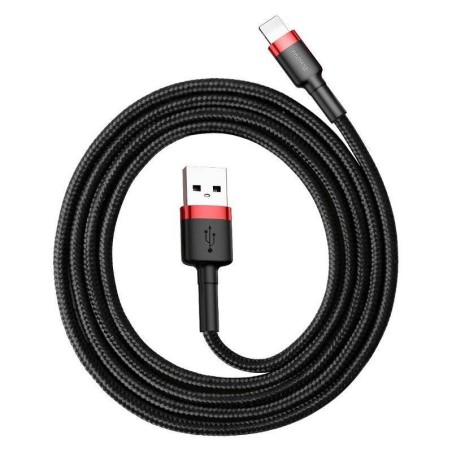 KABEL LIGHTNING USB BASEUS CAFULE 1,5A 2M (CZARNO-CZERWONY)