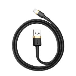 KABEL USB LIGHTNING  BASEUS CAFULE 1.5A 2M (ZŁOTO-CZARNY)