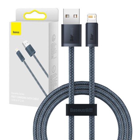 KABEL USB DO LIGHTNING BASEUS DYNAMIC SERIES, 2.4A, 1M (SZARY)