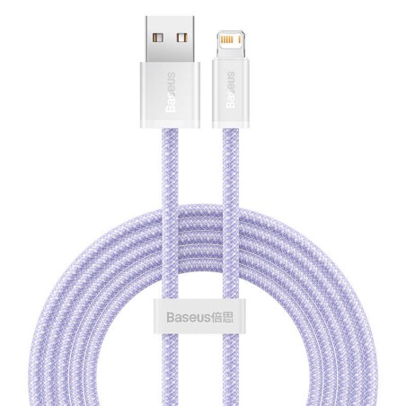 KABEL USB DO LIGHTNING BASEUS DYNAMIC 2, 2.4A, 2M (FIOLETOWY)