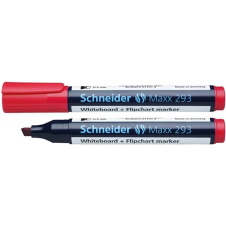 MARKER SUCHOŚCIERALNY SCHNEIDER MAXX 293 CZERWONY ŚCIĘTA 2-5MM