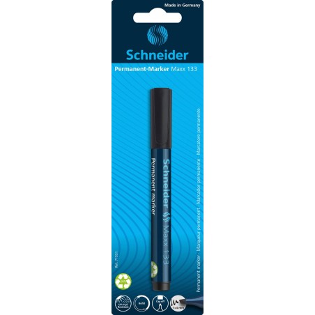 MARKER PERMANENTNY  SCHNEIDER MAXX 133 CZARNY ŚCIĘTA 1-4MM BLISTER