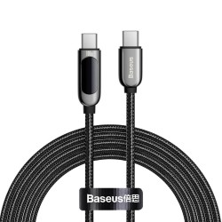 KABEL USB-C DO USB-C BASEUS DISPLAY, 100W, 2M (CZARNY)