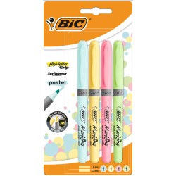 ZAKREŚLACZ BIC HIGHLIGHTER GRIP PASTEL 964859 MIX*4 1.6-3.3MM 4SZT