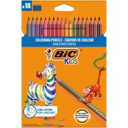 KREDKI OŁÓWKOWE BIC KIDS ECO EVOLUTION STRIPES 9505241 MIX*18