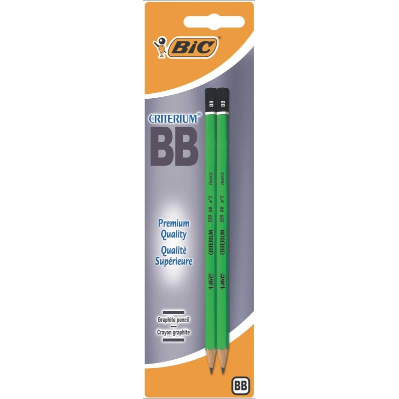 OŁÓWEK OSTRZONY SZEŚCIOKĄTNY BIC CRITERIUM 550 BB 861132 B BLISTER 2SZT