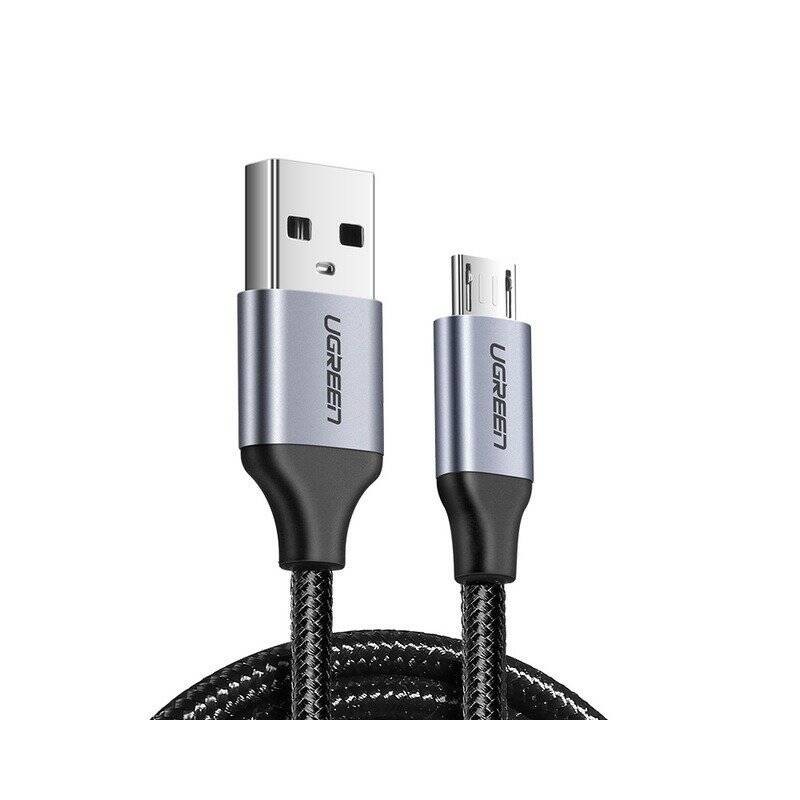 KABEL USB DO MICRO USB UGREEN 	US290 QC 3.0 2.4A 2M (CZARNY)