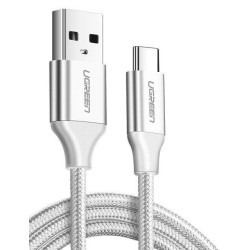 KABEL UGREEN  	US288USB DO USB-C, QC3.0, 1M (BIAŁY)