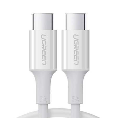 KABEL USB-C MĘSKI DO USB-C MĘSKI 2.0 UGREEN US300, 2M (BIAŁY)