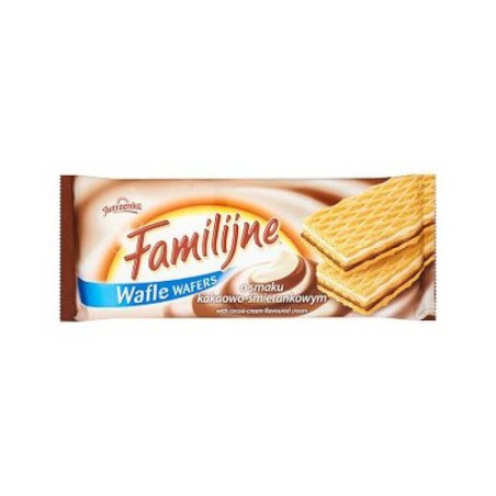 WAFLE FAMILIJNE ŚMIETANKOWO-KAKAOWE JUTRZENKA 180G