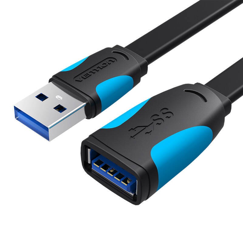 PŁASKI PRZEDŁUŻACZ USB3.0 VENTION VAS-A13-B200 2M CZARNY