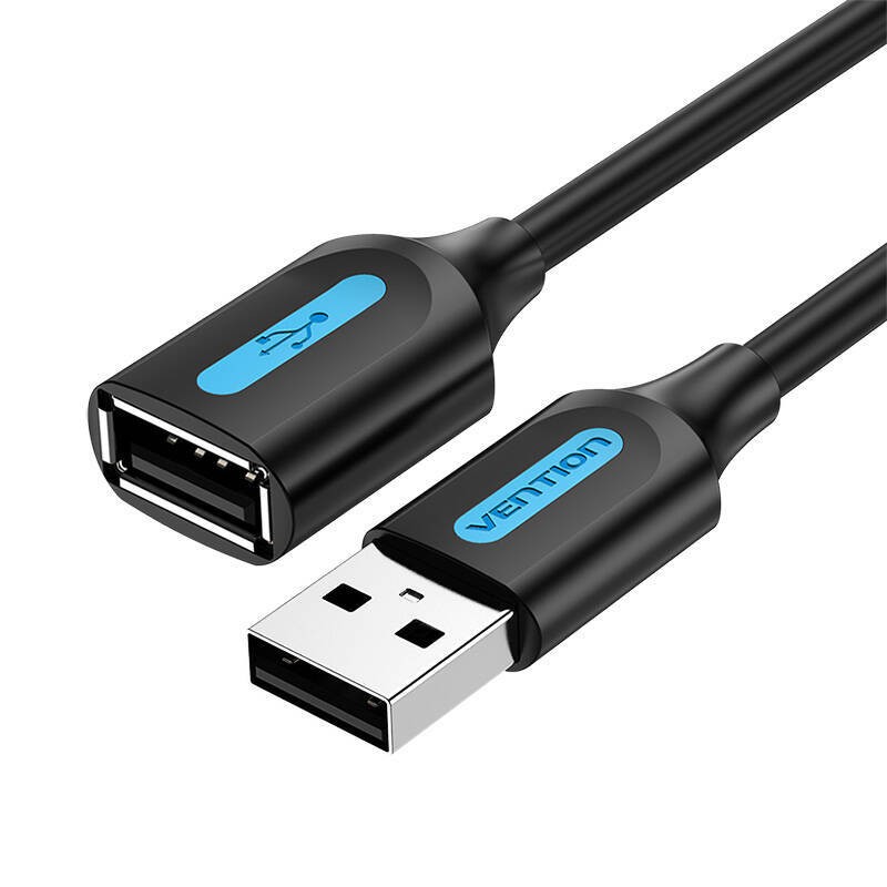 KABEL PRZEDŁUŻAJĄCY USB 2.0 MĘSKI DO ŻEŃSKI VENTION CBIBG 1,5M (CZARNY)